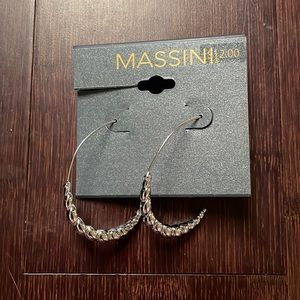 Silver Braided Dangle Earrings